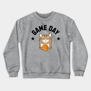 Basketball Cat Game Day Crewneck Sweatshirt